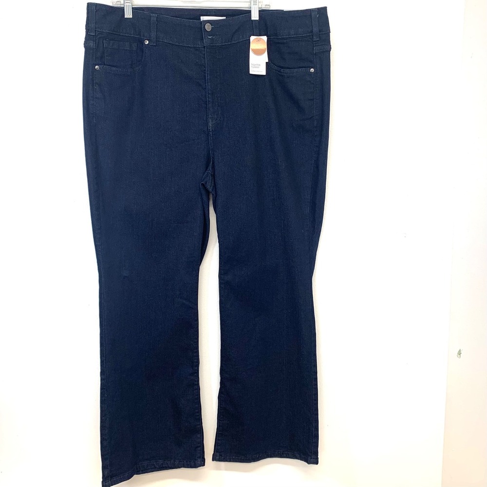 Lane Bryant Tighter Tummy High Rise Bootcut Jeans Dark Wash 24S Flex Magic New
